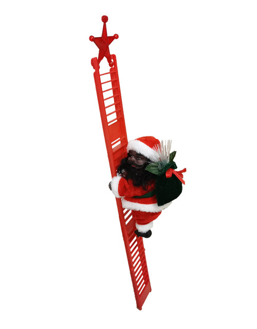 Load image into Gallery viewer, Climbing Ladder Electric Santa Claus Climbing Red Ladder Doll Toy
