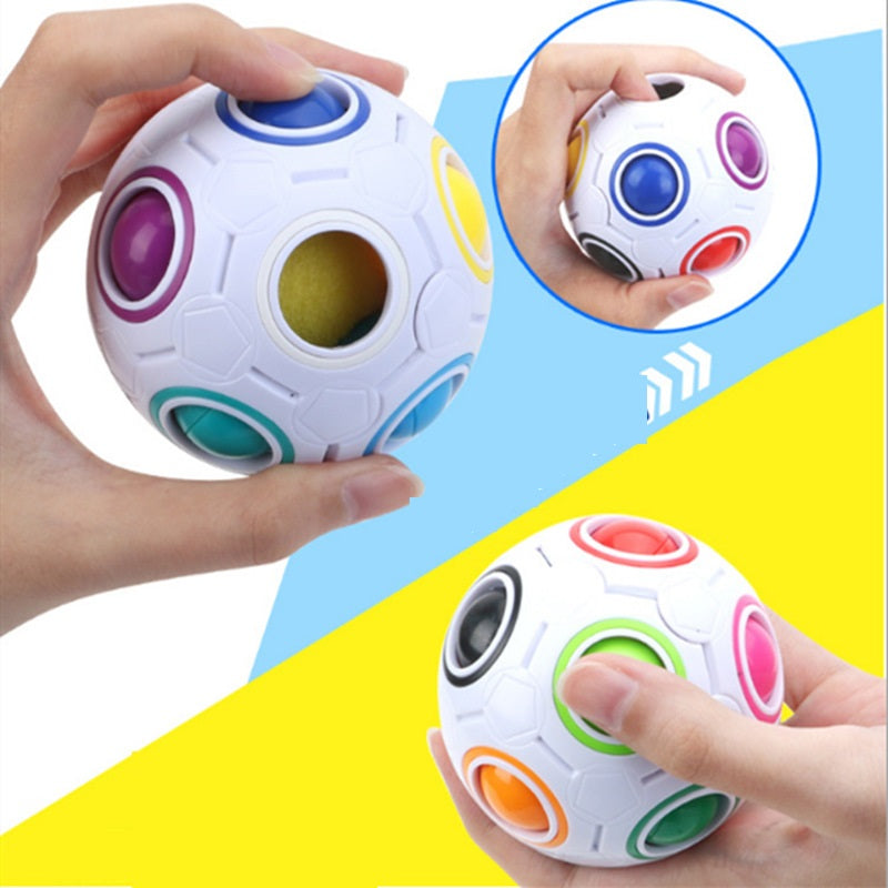 High Elasticity And Fall Resistance Puzzle Rainbow Ball Toy