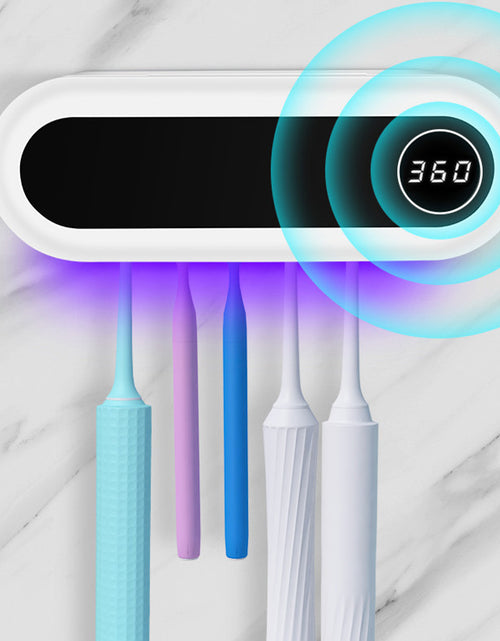 Load image into Gallery viewer, Wall Mounted Toothbrush Holder Smart Toothbrush UV Sterilizer Holder Toothpaste Dispenser
