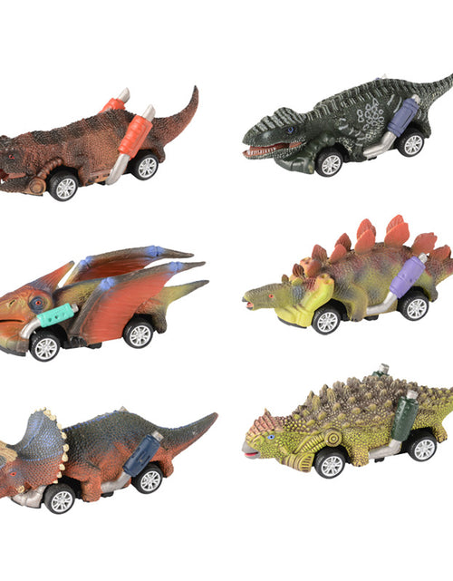 Load image into Gallery viewer, New Dinosaur Pullback Car Four-wheeled Dinosaur Model Car Small Racing Dinosaur Toys Children&#39;s Educational Toys
