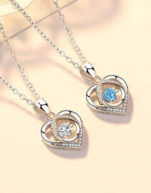 Load image into Gallery viewer, S925 Beating Heart-Shaped Necklace Women Luxury Love Rhinestones Necklace Jewellery Gift For Valentine&#39;s Day
