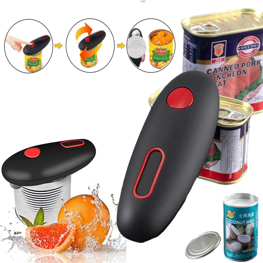 Electric Can Opener Automatic Jar Bottle Can Machine One Touch Portable Kitchen Hand Free Can Opener