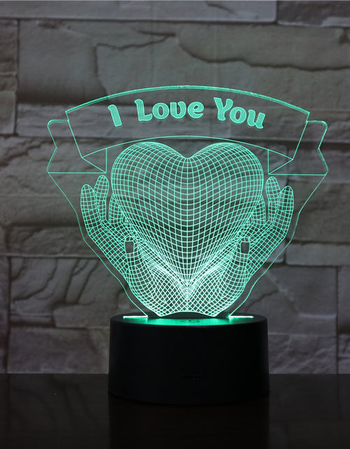 Load image into Gallery viewer, Valentines Day Gift Hands Holding Love 3D Night Light
