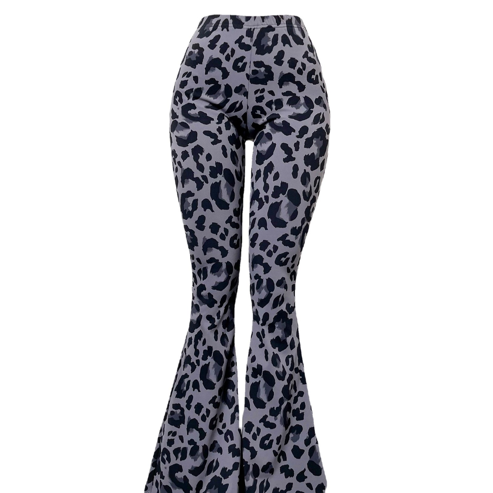 European And American Leopard Print Flared Pants