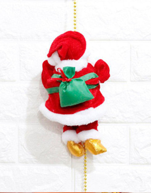 Load image into Gallery viewer, Climbing Ladder Electric Santa Claus Climbing Red Ladder Doll Toy
