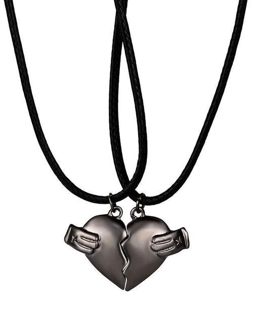 Load image into Gallery viewer, Creative Magnet Love Necklace 2pcs Heart-broken Shape Necklace Men And Women Jewellery
