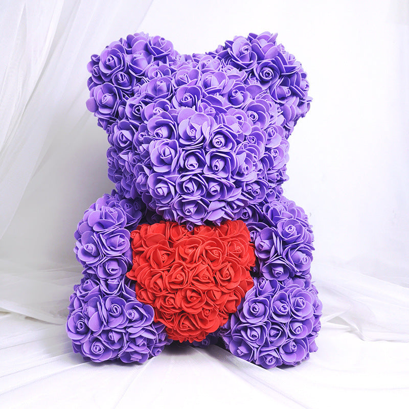 Eternal Life Flower Rose Bear Creative Valentine's Day Gift