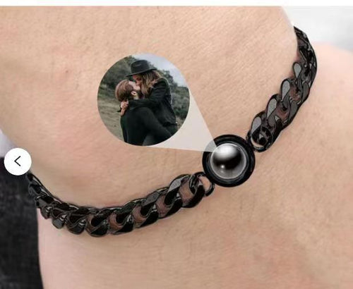 Load image into Gallery viewer, Titanium Steel Men And Women Personalized Photo Projection Custom Family Gathering Pet Couple Birthday Memory Bracelet
