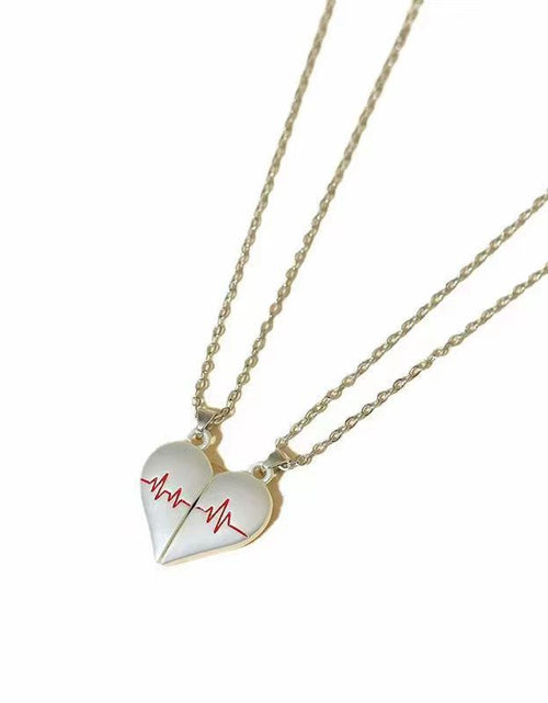 Load image into Gallery viewer, Heartbeat Magnetic Heart Necklace Love Couple Jewellery
