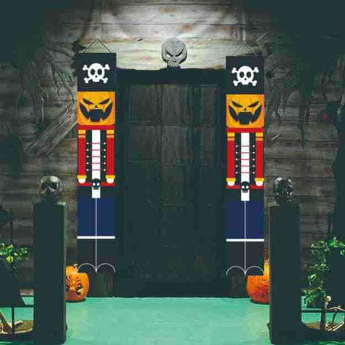 Load image into Gallery viewer, Halloween Soldier Model Nutcracker Banner Couplet
