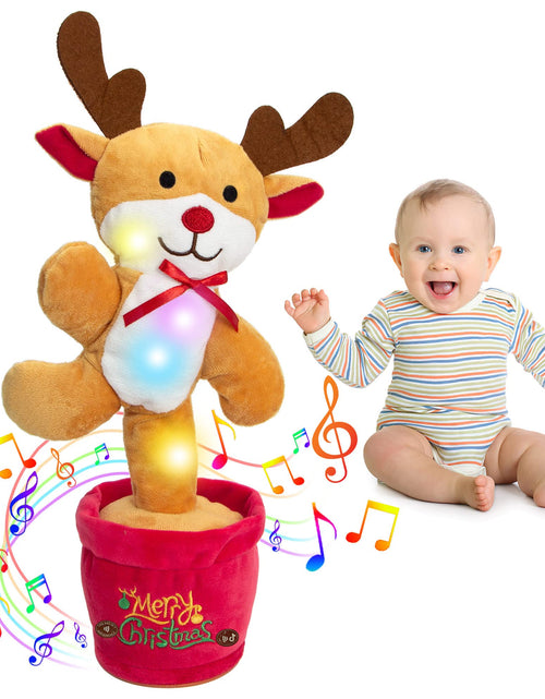 Load image into Gallery viewer, Dancing Christmas Toys Funny Tree Repeat Talking  Electronic Plush Toys Can Sing Record Lighten Early Education Funny Gift Christmas
