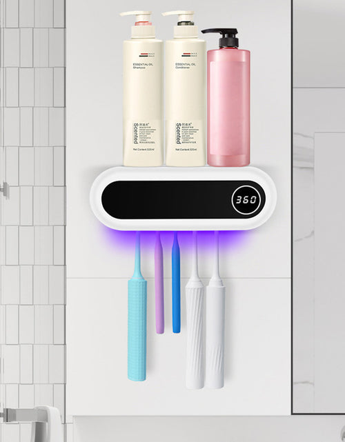 Load image into Gallery viewer, Wall Mounted Toothbrush Holder Smart Toothbrush UV Sterilizer Holder Toothpaste Dispenser
