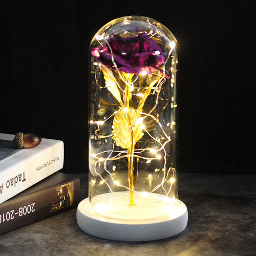 Load image into Gallery viewer, Glass Shade Rose Lamp
