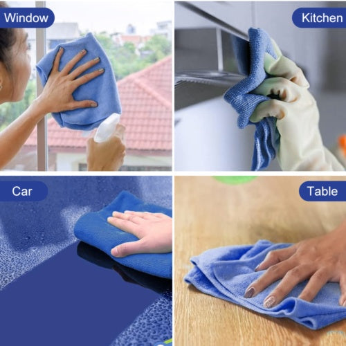 Load image into Gallery viewer, 6x Large Microfibre Cloths Home Kitchen Valeting Cleaning Dusters Car Polisher
