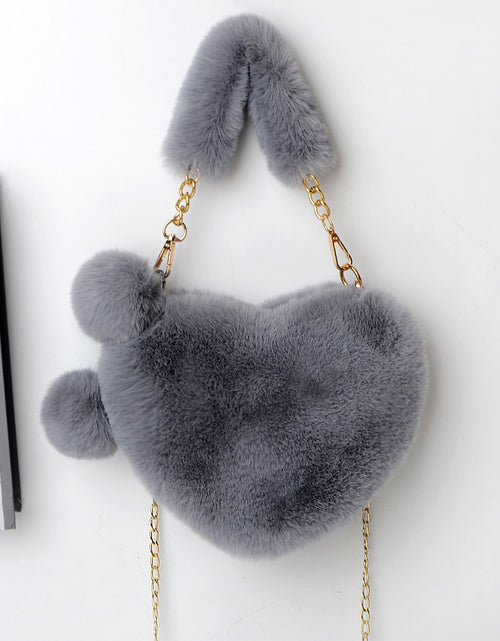 Load image into Gallery viewer, Love Bags Soft Plush Handbags Women Valentine&#39;s Day Party Bag
