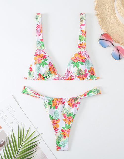 Load image into Gallery viewer, Women&#39;s Printed Multi-Colour Bikini Swimsuit
