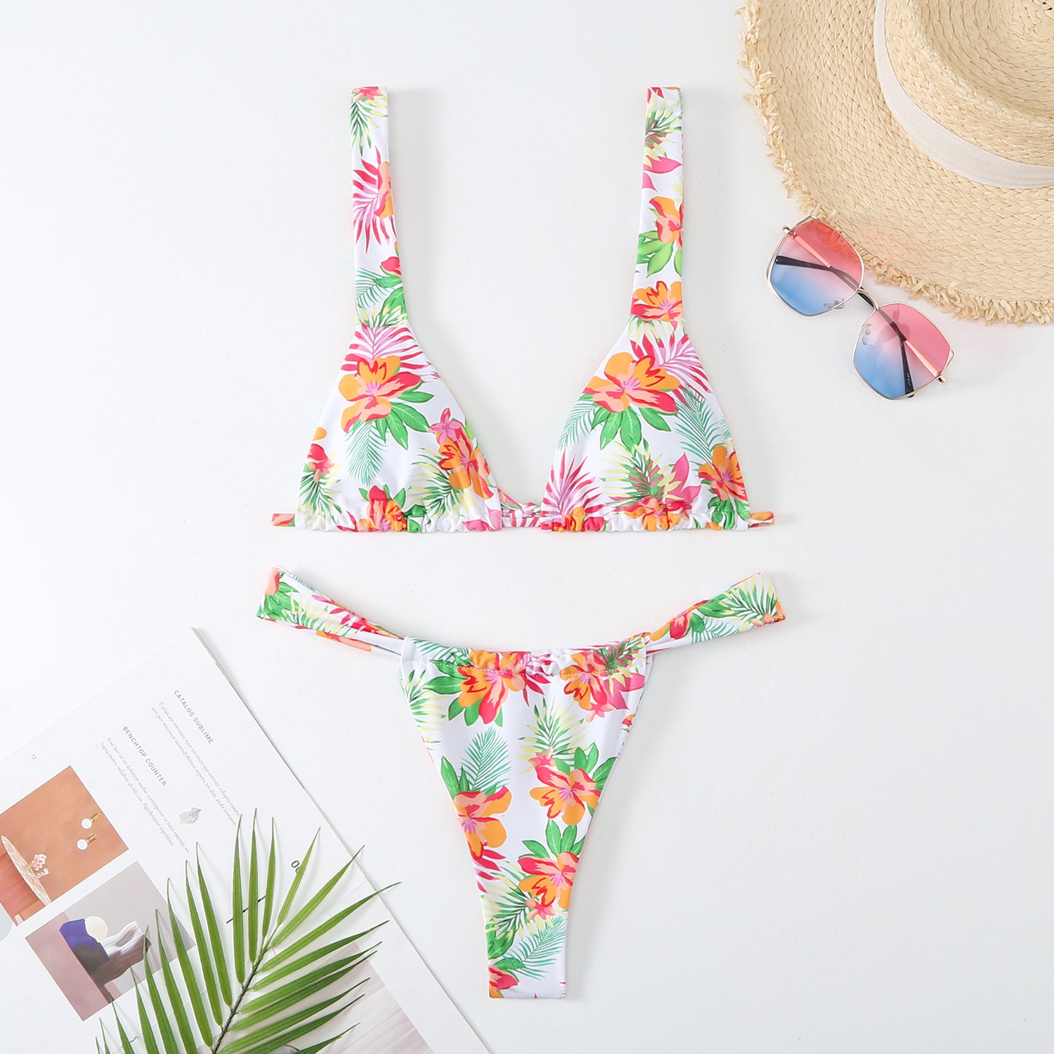 Women's Printed Multi-Colour Bikini Swimsuit