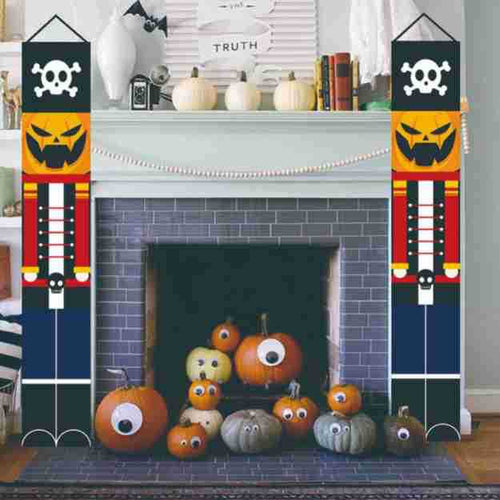 Load image into Gallery viewer, Halloween Soldier Model Nutcracker Banner Couplet
