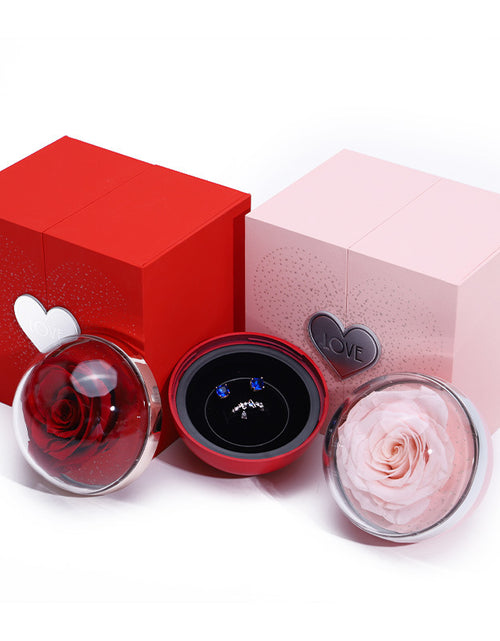 Load image into Gallery viewer, Creative Eternal Rose Box Eternal Soap Flower Jewellery Box Ring Necklace Storage Case Valentines Surprise Gift
