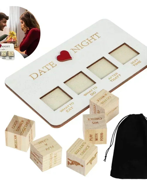 Load image into Gallery viewer, Wooden Date Night Ideas Game Dice Romantic Couple Date Night Game Action Decision Dice Games For Couple
