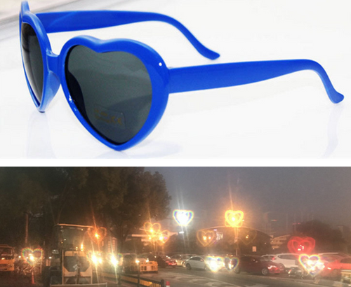 Load image into Gallery viewer, Night Lights Change Love Special Effects Glasses Sunglasses
