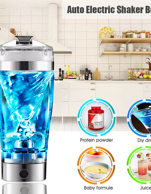 Load image into Gallery viewer, Electric Protein Shake Stirrer USB Shake Bottle Milk Coffee Blender Kettle Sports And Fitness Charging Electric Shaker Cup
