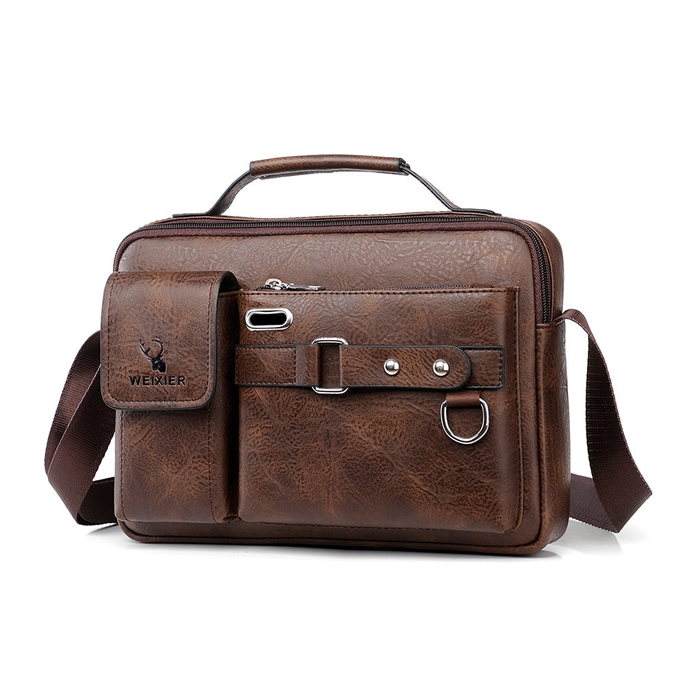 Mens Leather Bags Messenger Bag Briefcase Satchel Shoulder Handbag Cross Body