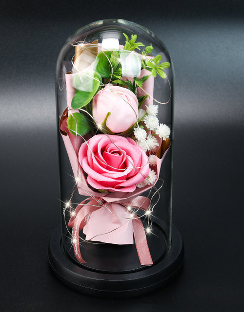 Load image into Gallery viewer, Glass Shade Rose Lamp
