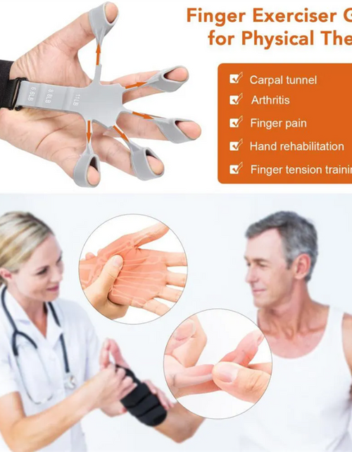 Load image into Gallery viewer, Silicone Grip Device Stretcher Finger Gripper Strength Trainer Strengthen Rehabilitation Training
