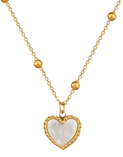 Load image into Gallery viewer, Heart-Shape Love Necklace For Valentines Day Temperamental Personality Minimalist Stove Real Gold Necklace Female
