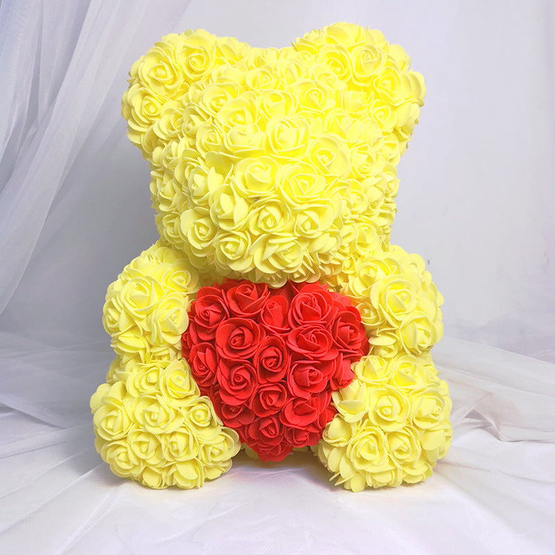 Eternal Life Flower Rose Bear Creative Valentine's Day Gift