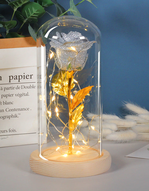 Load image into Gallery viewer, Eternal Rose Flowers LED Light In Glass Cover Gift
