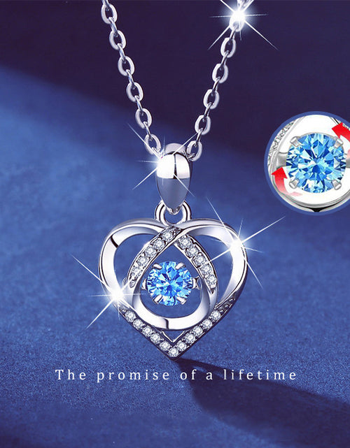 Load image into Gallery viewer, S925 Beating Heart-Shaped Necklace Women Luxury Love Rhinestones Necklace Jewellery Gift For Valentine&#39;s Day
