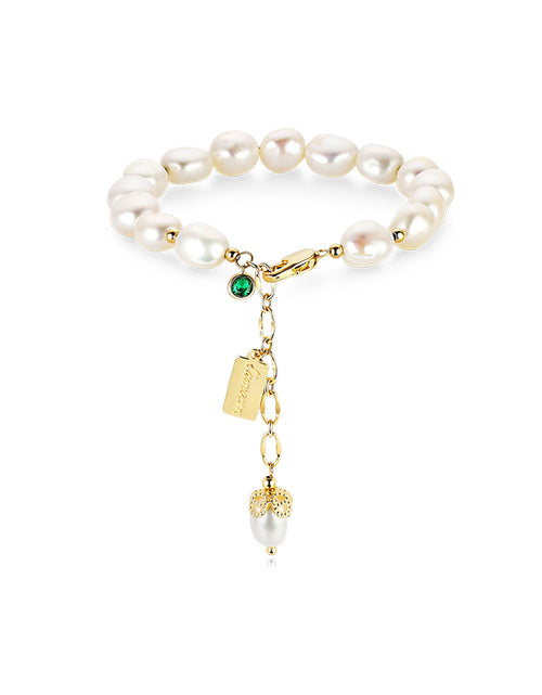 Load image into Gallery viewer, Natural Zircon Pearl Bracelet Luxury Jewellery
