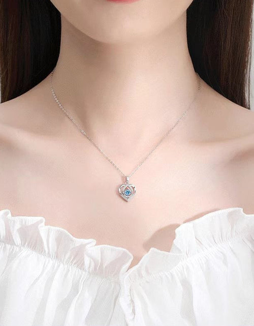 Load image into Gallery viewer, S925 Beating Heart-Shaped Necklace Women Luxury Love Rhinestones Necklace Jewellery Gift For Valentine&#39;s Day
