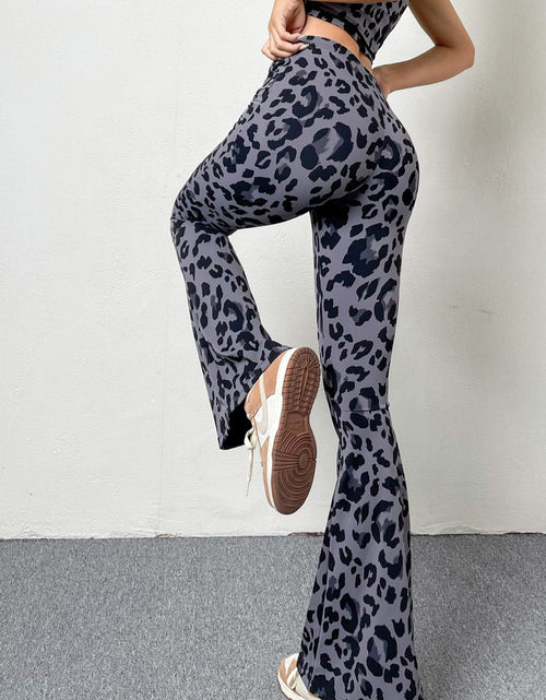 Load image into Gallery viewer, European And American Leopard Print Flared Pants
