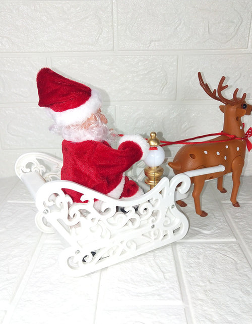 Load image into Gallery viewer, Creative Moose Pulling Car Electric Toys Holiday Decorations
