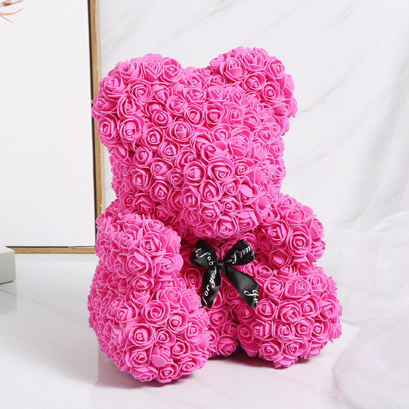 Eternal Life Flower Rose Bear Creative Valentine's Day Gift