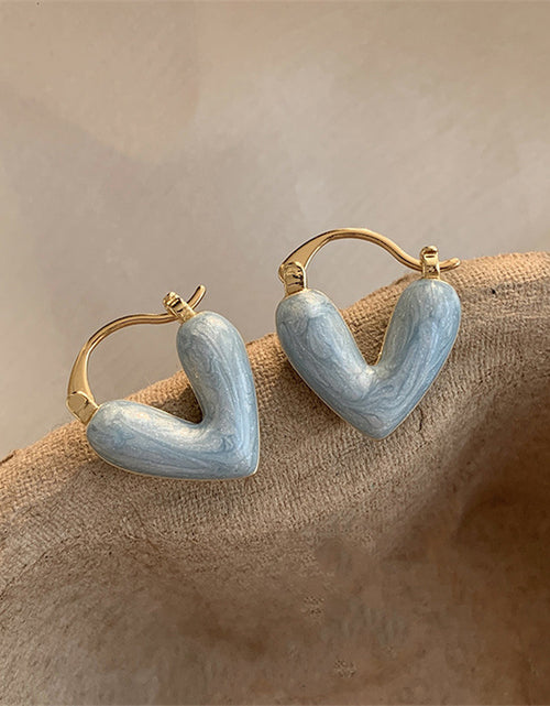 Load image into Gallery viewer, Love Earrings For Women&#39;s New Peach Heart Small And Luxury
