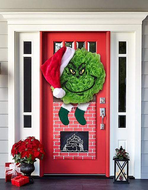 Load image into Gallery viewer, Christmas Wreath Grinch Front Door
