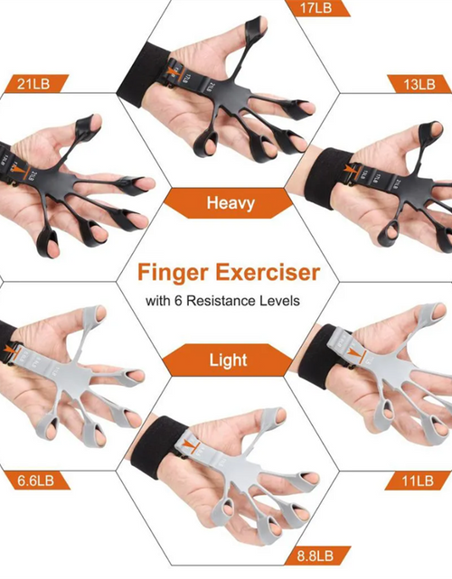 Load image into Gallery viewer, Silicone Grip Device Stretcher Finger Gripper Strength Trainer Strengthen Rehabilitation Training
