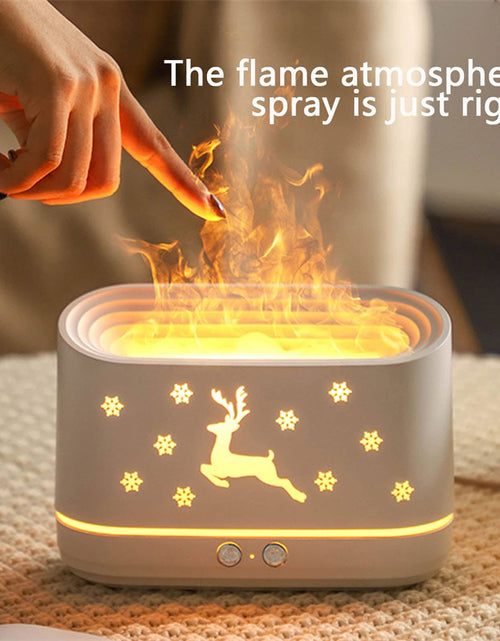 Load image into Gallery viewer, Elk Flame Humidifier Diffuser Mute Household Atmosphere Lamp Christmas Home Decorations
