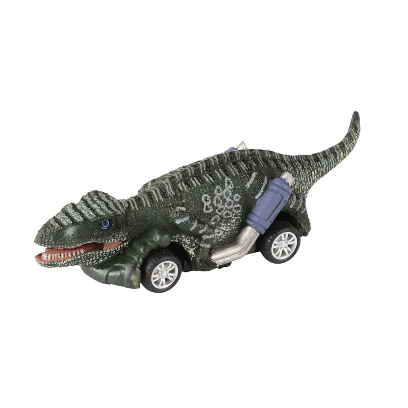 New Dinosaur Pullback Car Four-wheeled Dinosaur Model Car Small Racing Dinosaur Toys Children's Educational Toys