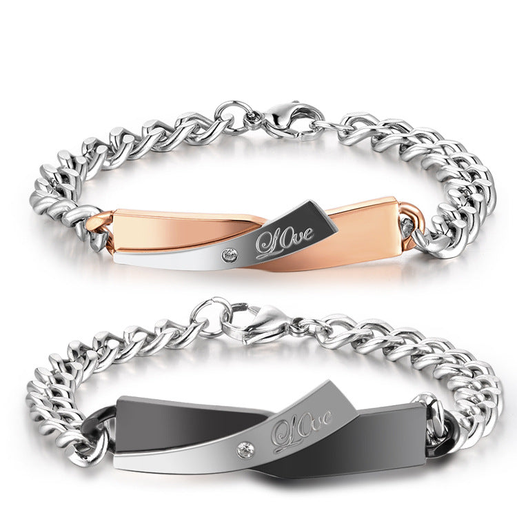 Couple Cross-Design Bracelet