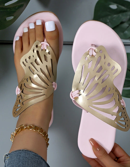 Load image into Gallery viewer, Fashion Hollow Butterfly Flip-Flops Summer Sandals Slippers
