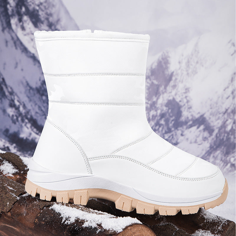 Winter Snow Boots For Women Outdoor Thickened High-top Plus Velvet Shoes Fashion