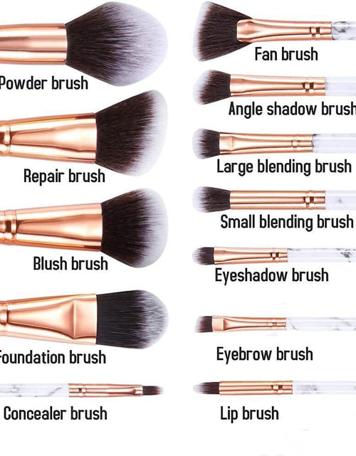 Load image into Gallery viewer, Make-Up Brushes  Professional 12Pcs Marble Make Up Brushes Set
