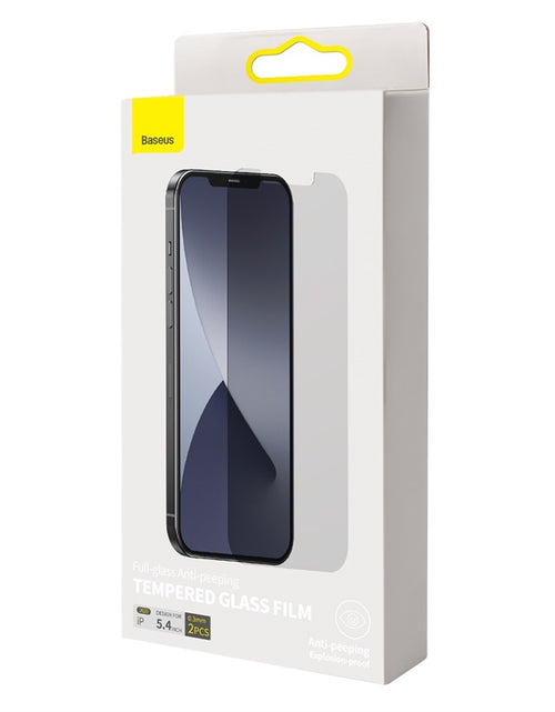 Load image into Gallery viewer, 0.3mm Full Glass Privacy Tempered Film For IPhone 12 Two Pieces
