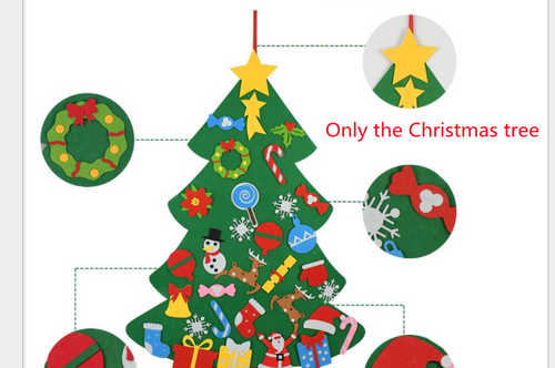 Load image into Gallery viewer, Children&#39;s DIY Felt Christmas Tree With Lights
