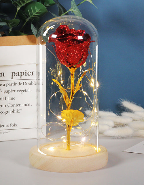 Load image into Gallery viewer, Eternal Rose Flowers LED Light In Glass Cover Gift
